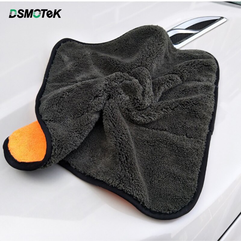 Dsmotek super blødt bilrengøringshåndklæde 38*40cm koralfleece bildetaljer vaskeklud håndklæde bilrensesæt