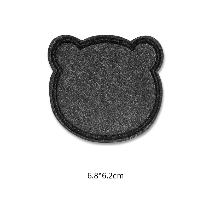Parche negro autoadhesivo sin costura para chaqueta de plumón, ropa de cuero, bolsas de reparación de alta gama, parche de tela con patrón de decoración de agujeros