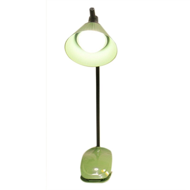 Led Desk Lamp Flexible Gooseneck Press Dimming for Book Bed Office: Green