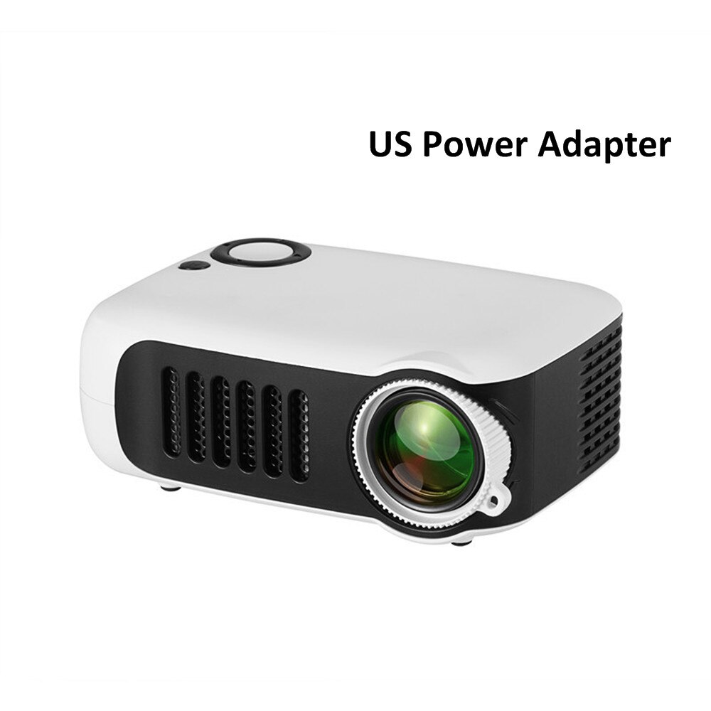 Portable Mini Projector With Tripod 800 Lumens Support 1080P LCD 50000 Hours Lamp Life Home Video Proyector For Chrismas: White US Plug