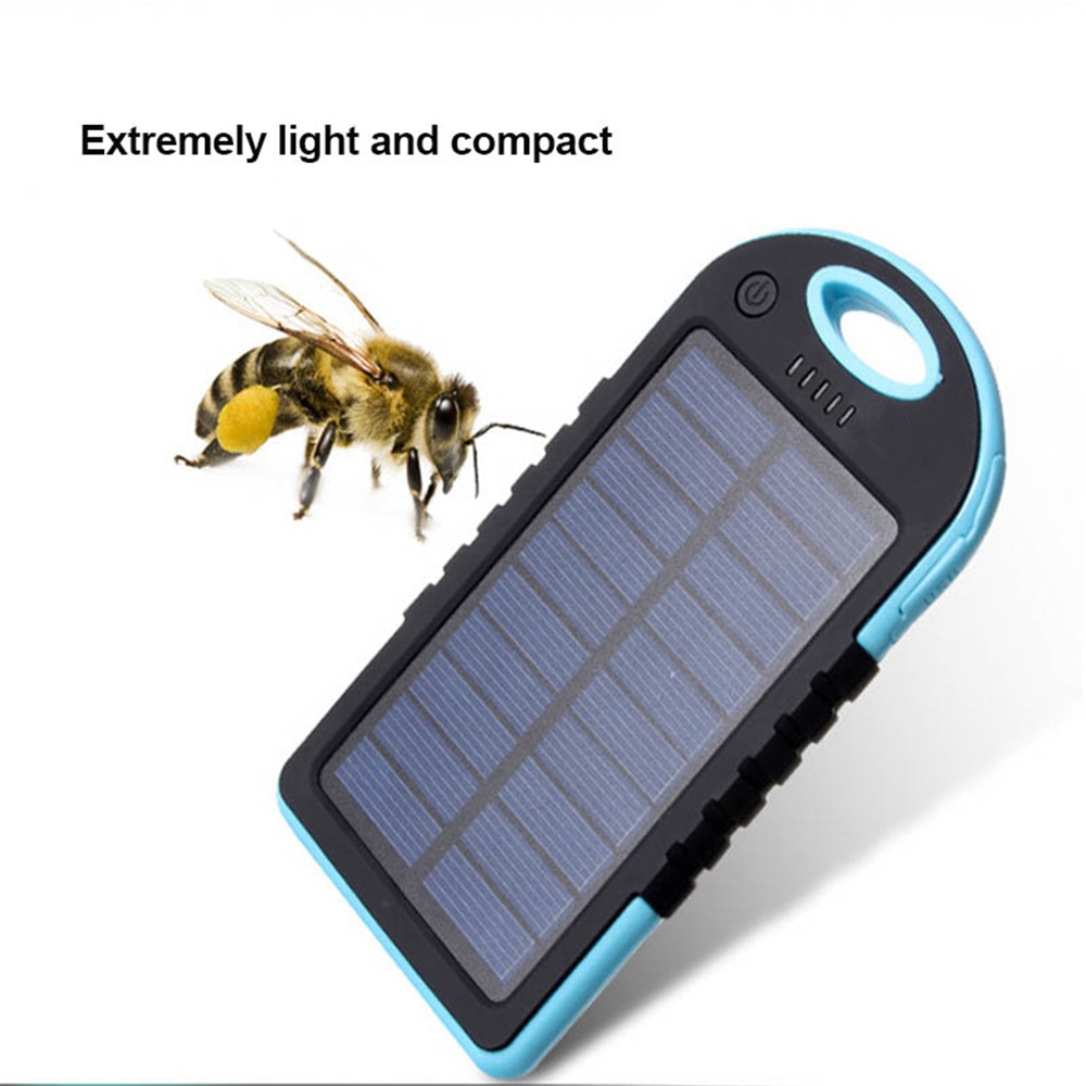 Solar Power Bank Waterdicht Genest Solar Universele Oplader 2 Usb Universele Poorten Externe Lader Powerbank Voor Smartphone