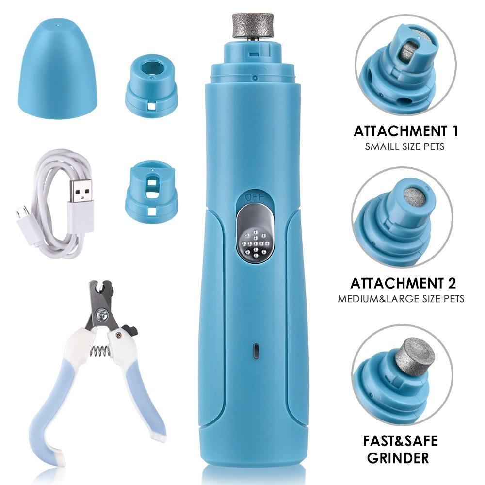 Elektrische Pet Nail Schaar Usb Hond Nagelknipper Pijnloos Honden Nail Puntenslijper Pedicure Schoonmaak Nagelknipper Set Dierbenodigdheden