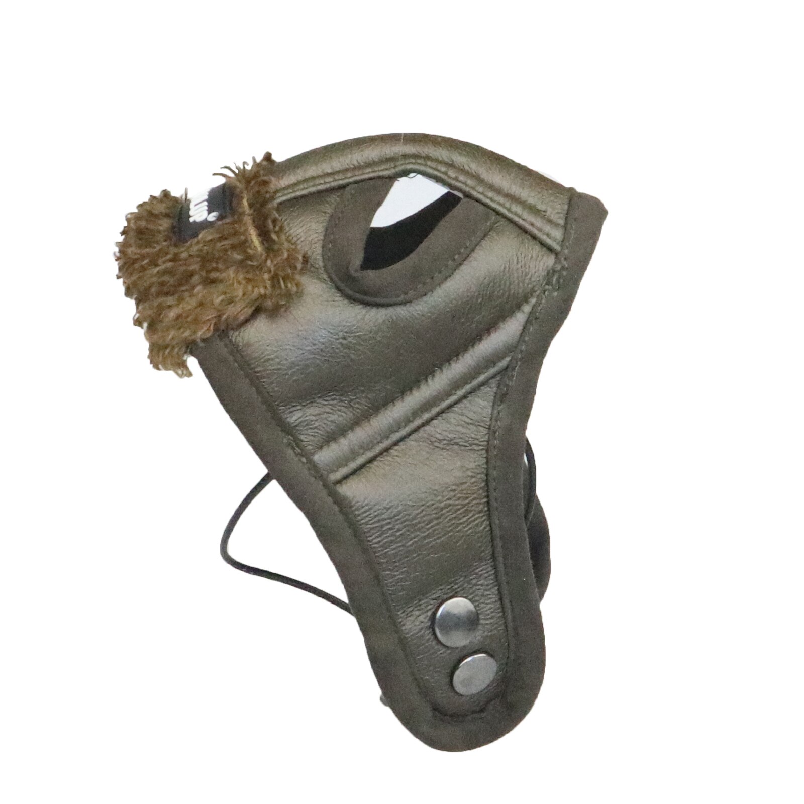Adjustable Fleece Dog Cap Pilot Aviator Hat with Spring Fixing Buckle Leather Pet Dog Lined Winter Warm Costume Funny Cosplay
