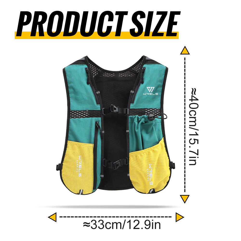 WRELS Hydrations-Rucksack mit Wasserblase, Trinkweste für Männer und Frauen, für Marathon-, Trailrunning, Radfahren und Wandern