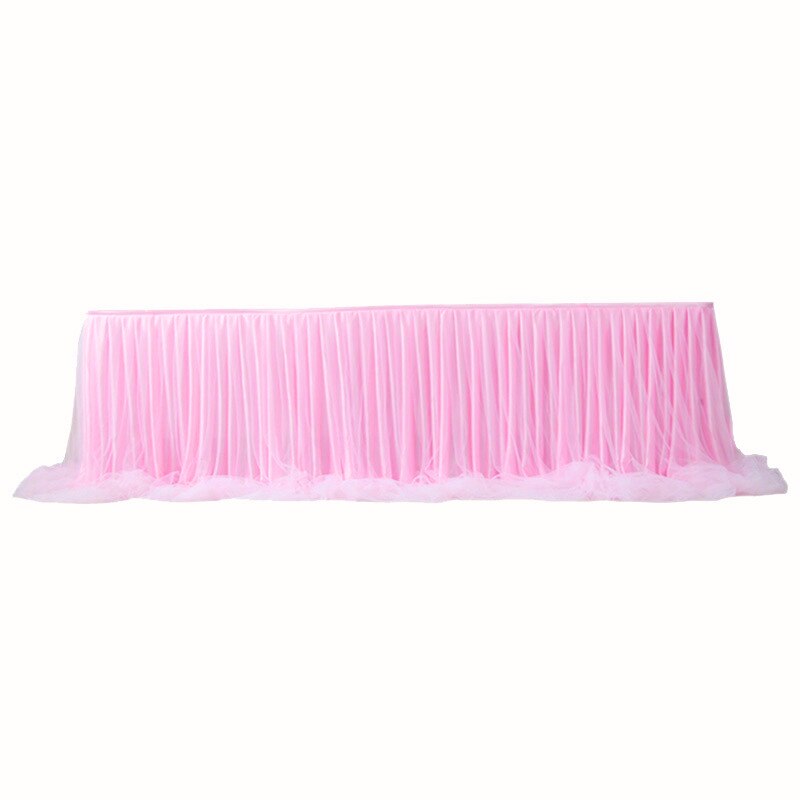 100 x 75 cm tylli pöytähame tutu pöytähameet astiasto syntymäpäivä joulujuhlat koristeet juhla häät juhlatarvikkeet: Ruusun pinkki
