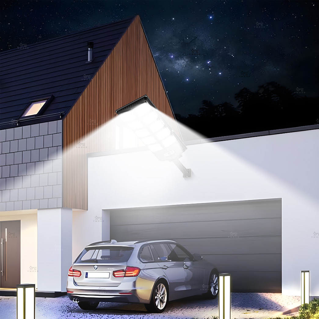 LED-buitenverlichting op zonne-energie Waterdicht 1000LM Superheldere wandlamp met bewegingssensor Afstandsbediening Tuinstraatverlichting Garage