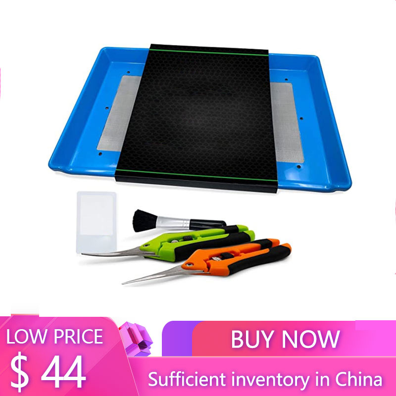 Outdoor Harvest Trim Tray Trimming Bin Set Camping Harvest Collector Grow Trim Tray And Trimming Scissors Set For Buds And Herb