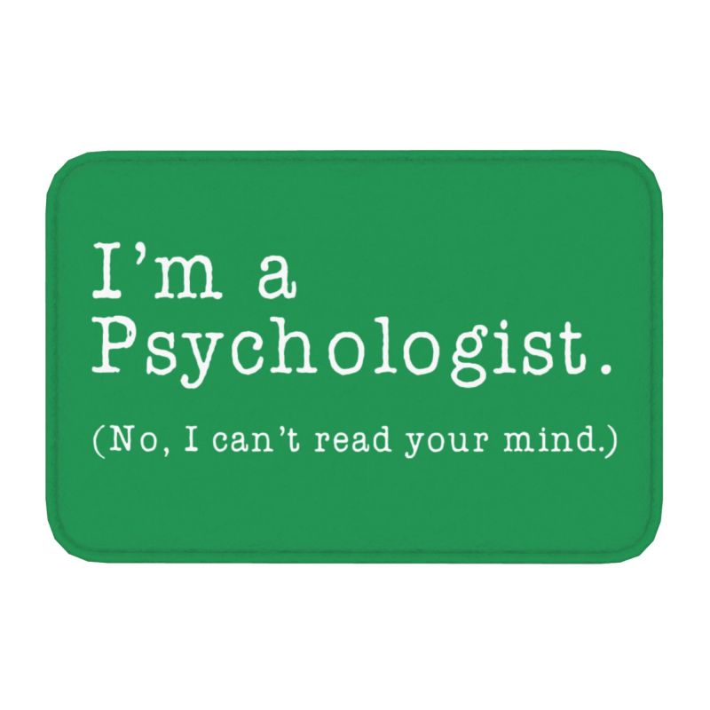 Custom Psychology Marble Psi Symbol Doormat Anti-Slip Entrance Room Door Floor Mat Psychologist Teacher Garden Carpet Rug: Blue