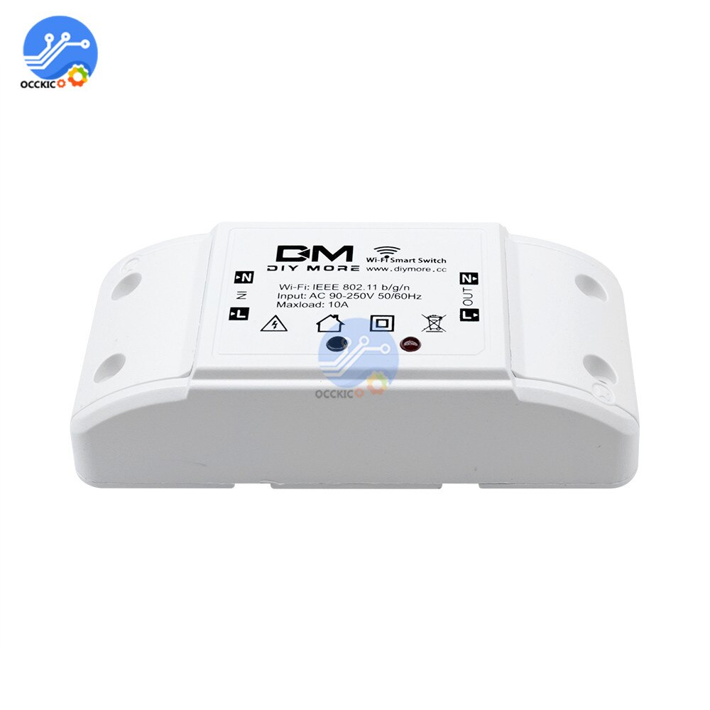Sonoff DM AC 90V-250V Control remoto inteligente Wifi Interruptor Diy temporizador Interruptor inalámbrico WiFi inteligente enchufe inteligente para Google Home: DM AC 90V-250V