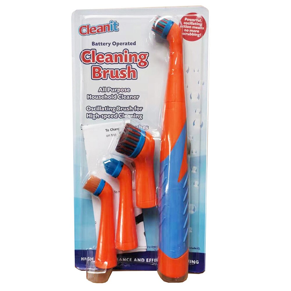 Handheld Cleaning Brush With Detachable Head Electric Sonic Scrubber Cordless Cleaning Brush Household Cleaning Brush