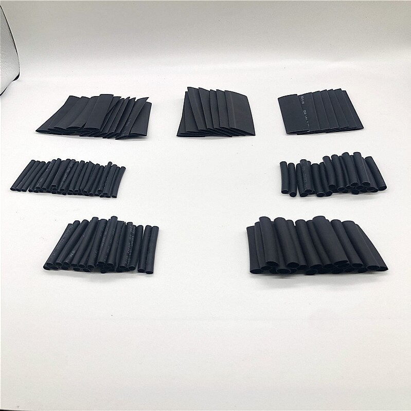 Environma 127 sztuk czarny 2:1 asortyment rurka termokurczliwa kabel samochodowy owijka termokurczliwa zestaw przewodów przydatne przewody elektryczne
