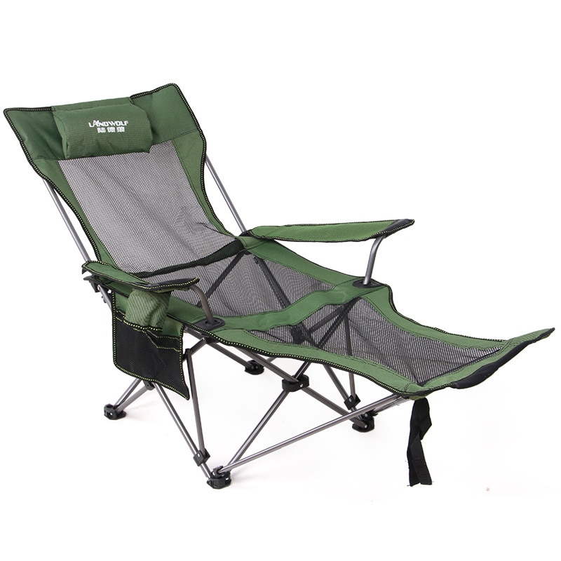 Draagbare Rugleuning Outdoor Vouwen Fauteuil Draagbare Back Vissen Dek Stoel Camping Leisure Kruk Lunchpauze Strand Kan Liggen