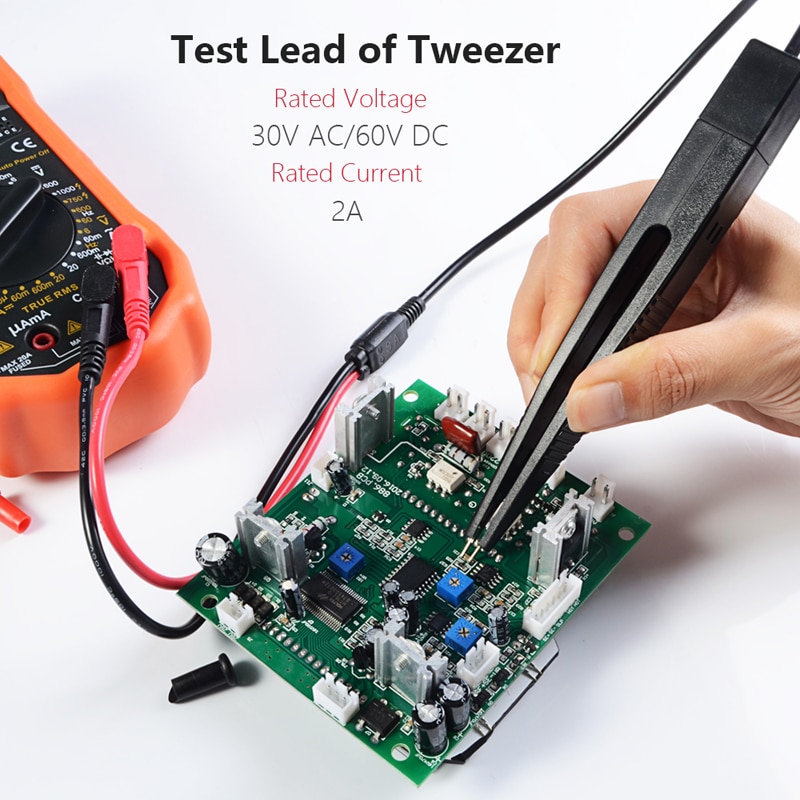 Multimeter probe 1000v 10a elektriske multimeter testledninger sæt med krokodilleklemmer krog test prober bly multimeter kabel