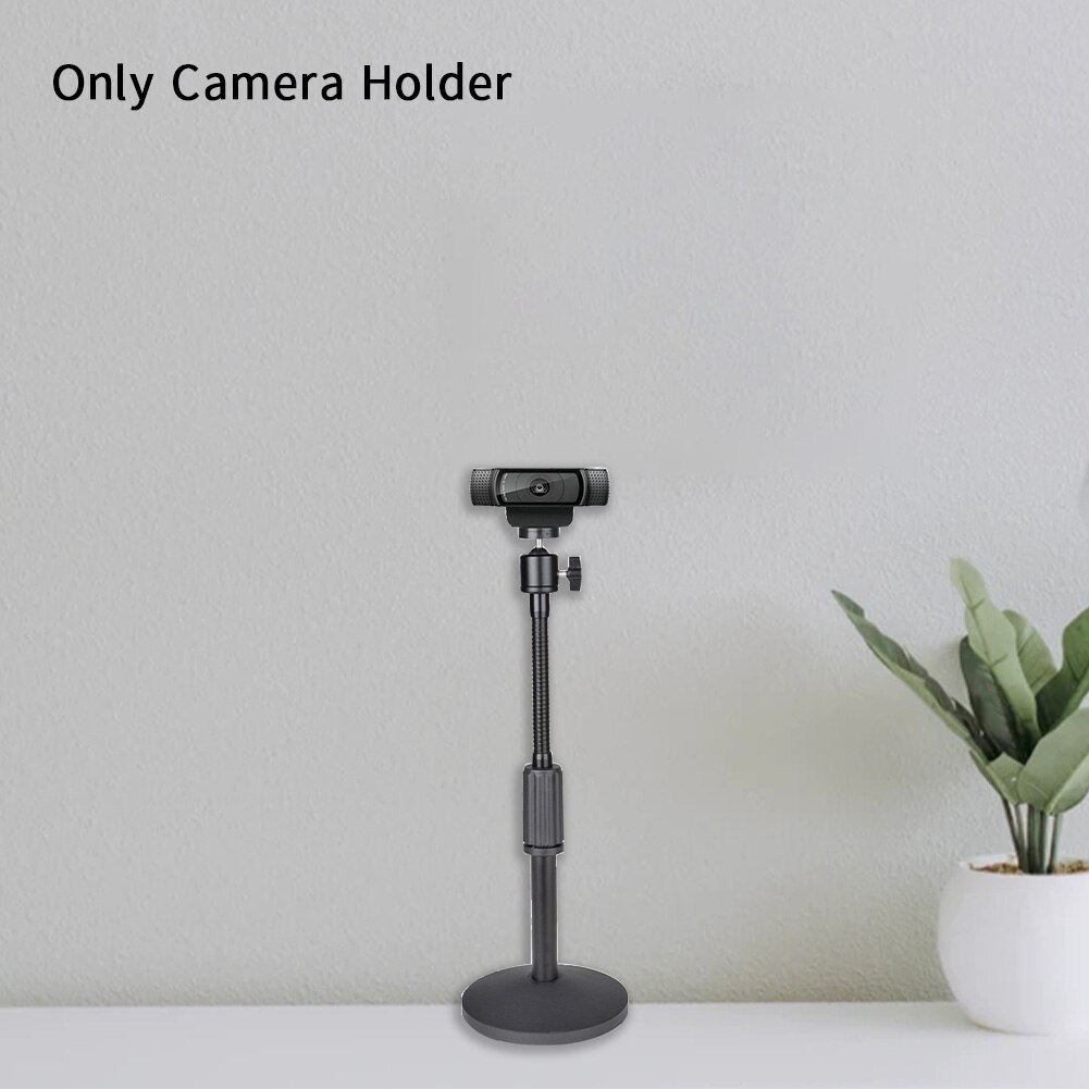 Vertical Rotatable Webcam Stand Quick Release Camera Mount Tripod Flexible Adjustable Universal Black Clamp Lazy Bracket