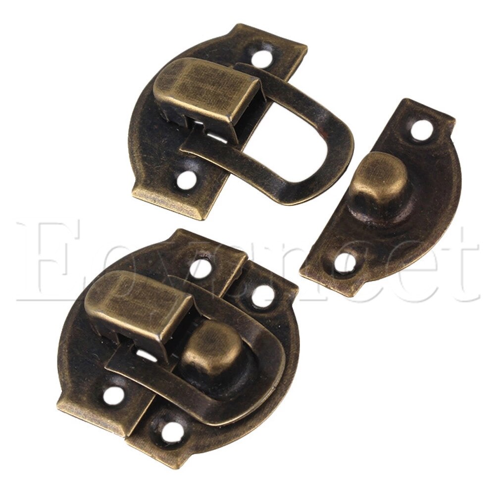 10 Pcs Antieke Vintage Sieraden Doos Mini Hasp Lock Brons 29X27 Mm