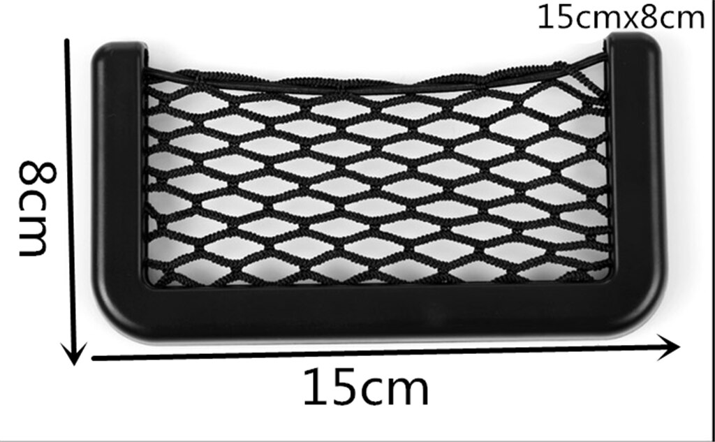 Universal black car seat side net storage pocket for BMW E34 F10 F20 E92 E38 E91 E53 E70 X5 M M3: zwd-Black-A