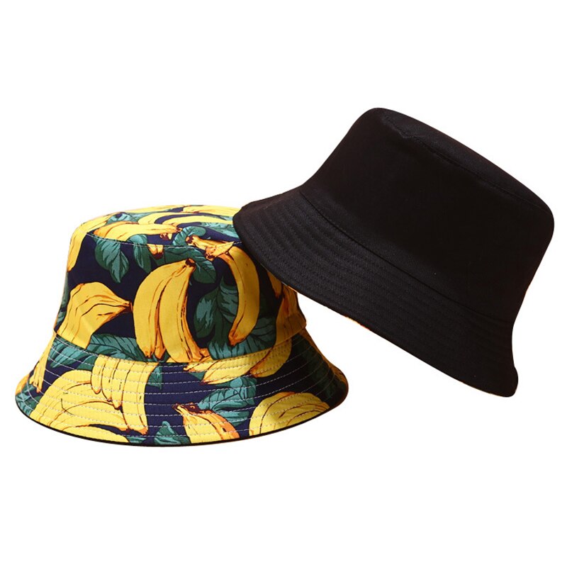 Bucket Hat Two Side Reversible Fruit Bucket Hat for Men Women Summer Bucket Cap Fisherman Hat