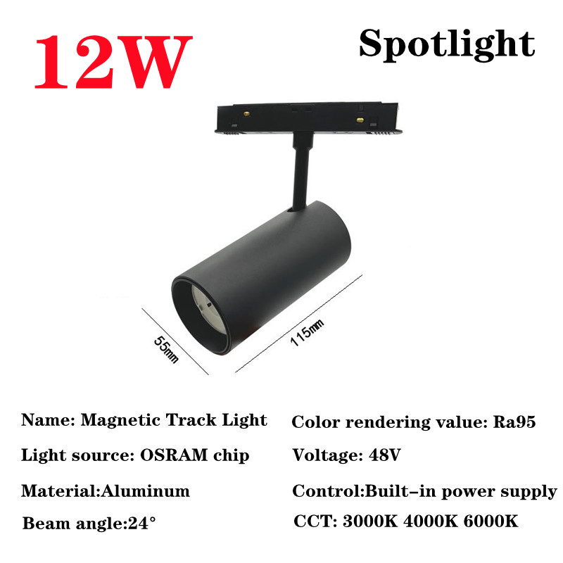 Nowoczesny wpuszczany lampki ozdobne magnetyczny lampa doprowadziło magnetyczny system sufitów szynowych robić oświetlenie drogi reflektorów punktowych