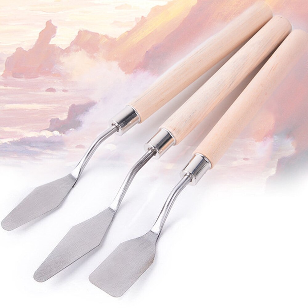 3Pcs/set Palette Oil Mix Painter Paint Tool Scrape Scraper Knife Texture Artist Art Draw Spatula Watercolor Student Pigment