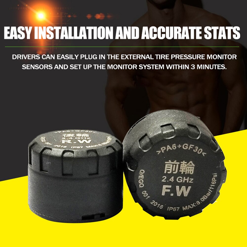 Motorcycle Tire Pressure Monitor Wireless Phone APP Detection