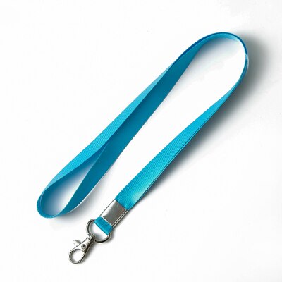 Hanging Neck Rope Lanyard for ID Card Holder ID Pass Card Name Badge Holder Keys Metal Clip: sky blue