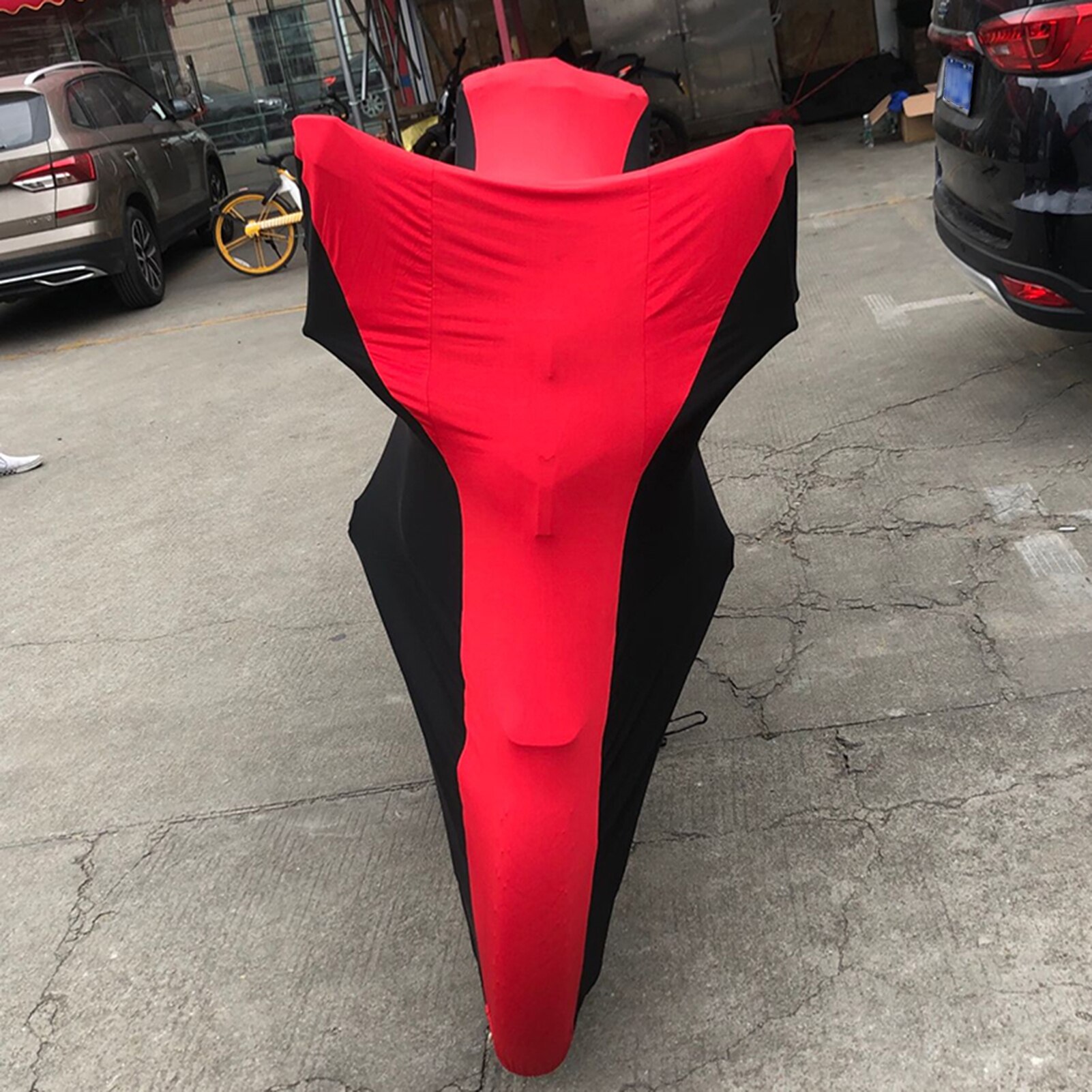 Universal Motorcycle Cover All Weather, Elastic Outdoor Dustproof Full Cover Rain Sun UV Protection