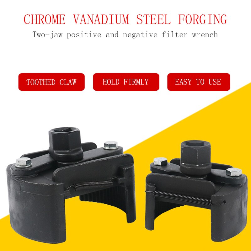 2 Jaws Oil Filter Extractor Wrench Universal Fuel Filter Remover Adjustable Oil Filter Removal Tool Fuel Filter Wrench