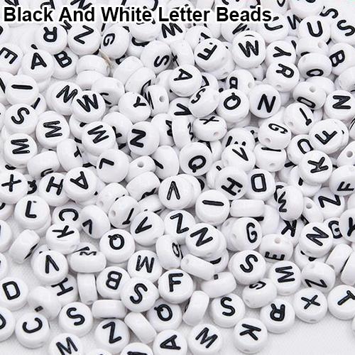 Cuentas acrílicas con letras del alfabeto para niños, 100 Uds., fabricación de joyas: 2
