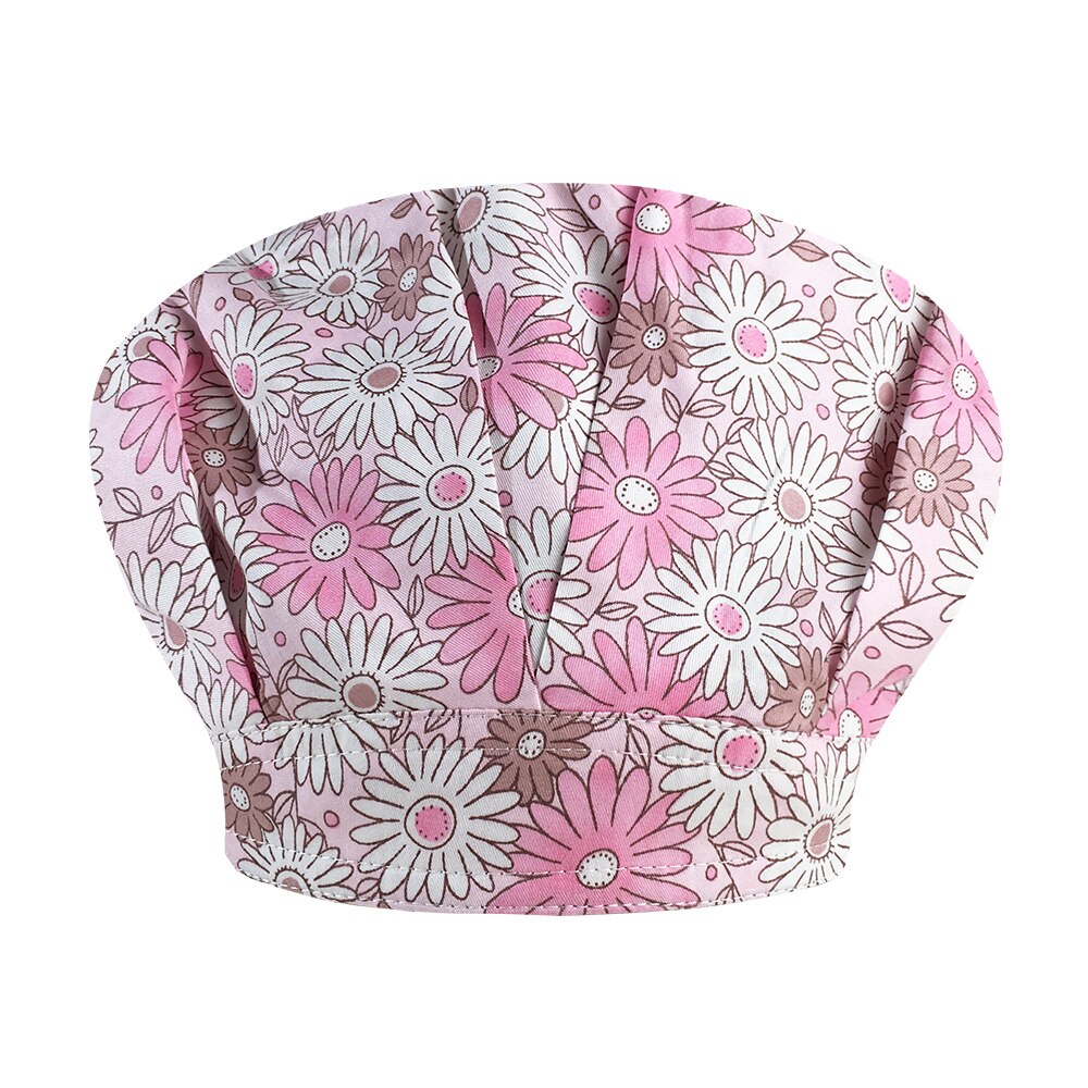 Cartoon print koksmuts met zweethanddoek katoen dames heren stofdicht laboratoriumwerk koksmuts opruiming scrubmutsen: 32079