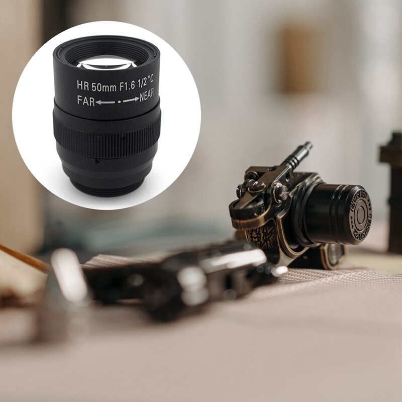 Handmatige Iris Lens 50Mm Industriële Lens 1/2 C Mount Cctv Lens Camera Accessoires