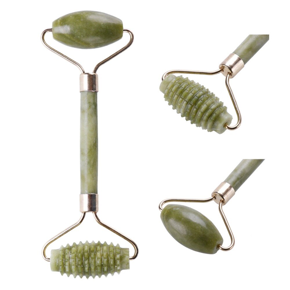 Draagbare Massage Roller Jade Facial Massager Roll... Grandado