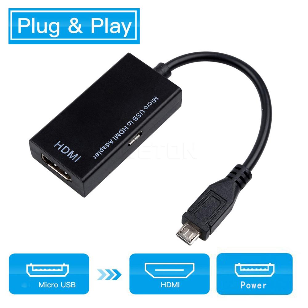 kebidu Kabel przejściowy z mikro USB na HDMI z męskiego na żeński szybki adapter HDTV do telefonu komórkowego Hurtownia telefonów komórkowych