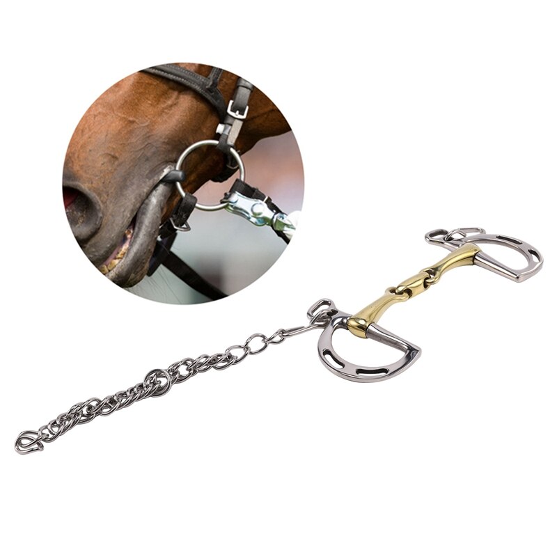 Paardenmond losse roestvrijstalen kimberwick bit paardenuitrusting 5 inch gebroken mond koperen mond trensuitrusting