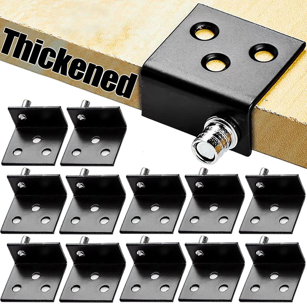 Concealed Cabinet Hinge with Screw Rotation Shaft Stainless Steel 6 Mounting Holes for Furniture Bookcase Cabinet Door Fitting