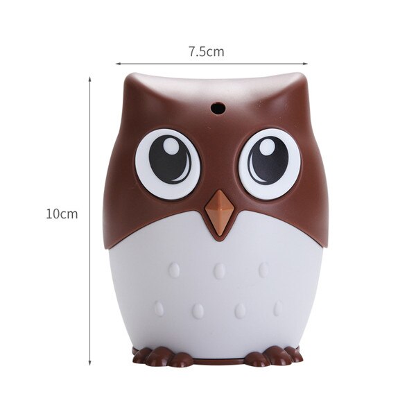 Distributeur automatique de cure-dents, hibou de dessin animé, conteneur de cure-dents de bureau: Brown