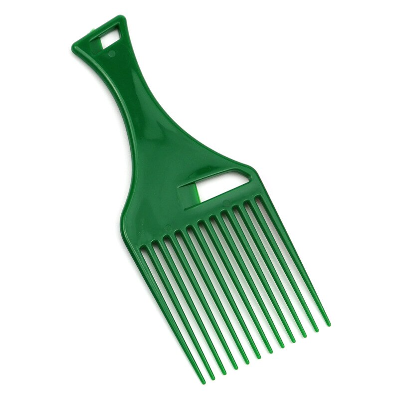 Hollow out cha shu Beauty Tool Pick Comb Make Oil Big Back Head Aircraft Head Modeling cha shu Does Not Damage Scalp: Green