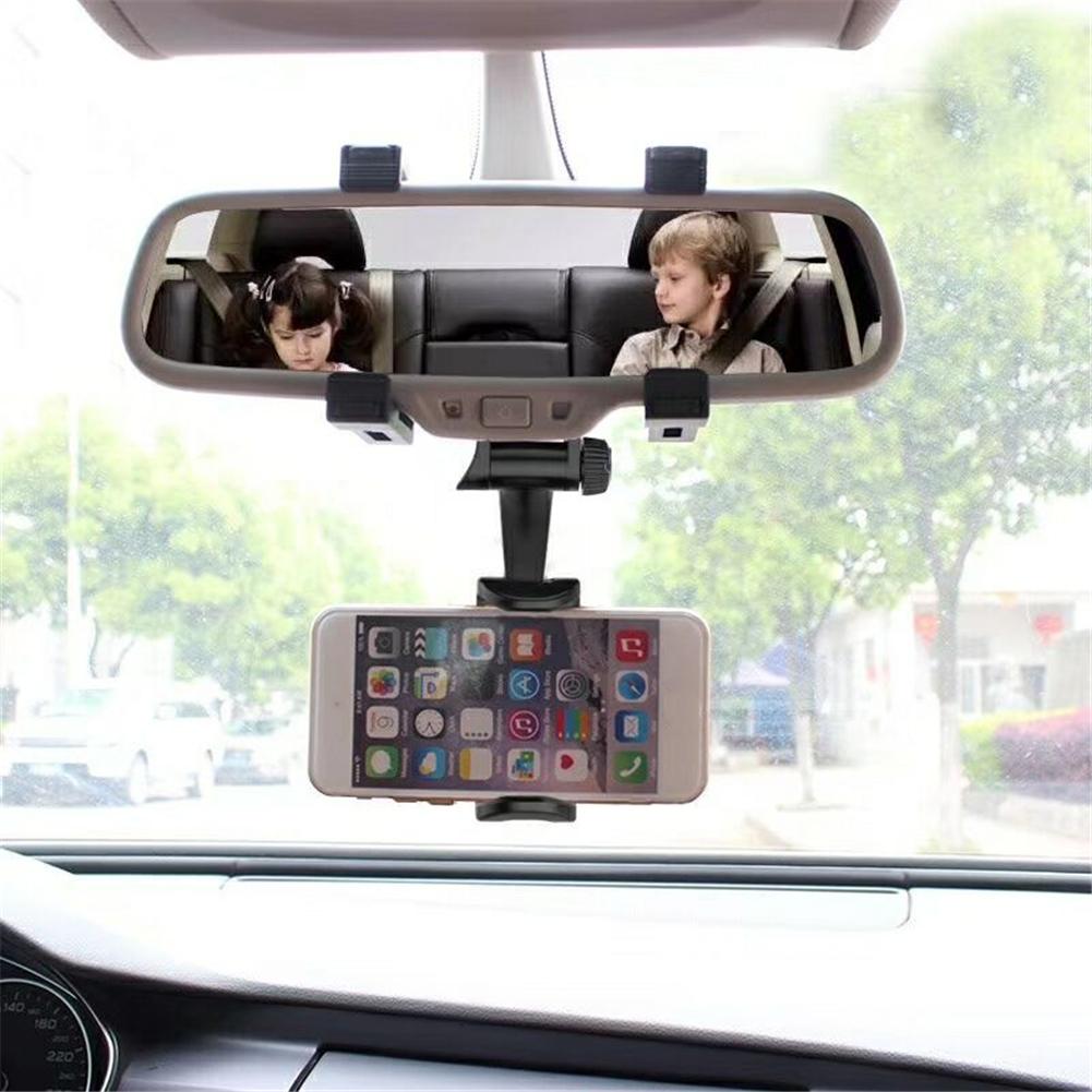 Multi-functional Auto Phone Holder Car Car Mount Car Rearview Mirror Phone Bracket Holder Support Smartphone Voiture