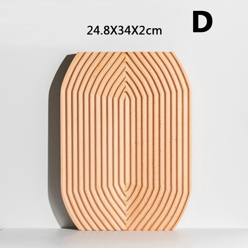 1Pc Nordic Groef Hout Dessert Snijden Brood Lade Keuken Anti-Slip Snijplank Organizer: D