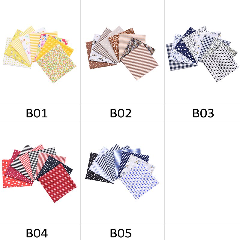 8Pcs/set 25*25cm Mixed Style Floral Print Handmade Fabric Patchwork Fabric Cotton For DIY Sewing Craft Sewing Quilting Fabrics