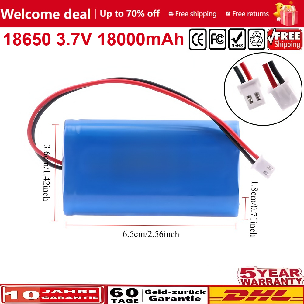 3.7V 3000mAh 18650 Lithium Battery Pack 18000mAh 12000mAh for Fishing LED Light Bluetooth Speaker Emergency DIY batteries