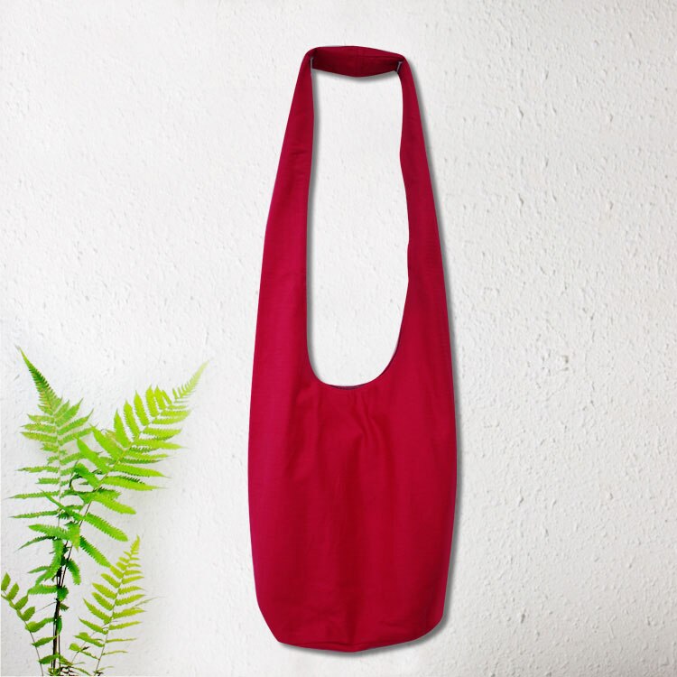 Women Men Cotton Crossbody Bag Shoulder Bags Messenger Hobo Hippie Boho Bag Women free Fringe: A bag red