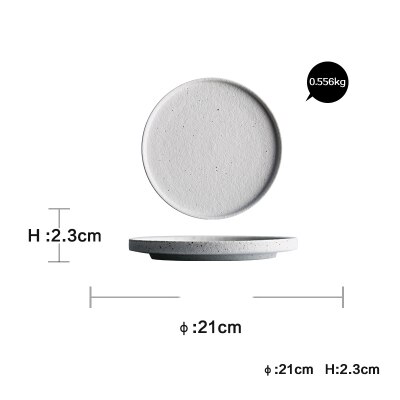 KINGLANG-plato de comida occidental de cerámica japonesa, plato de carne, tazón de arroz para el hogar, cuchara pequeña, plato de salsa, plato de Pasta y fideos, 1 ud.: plate M