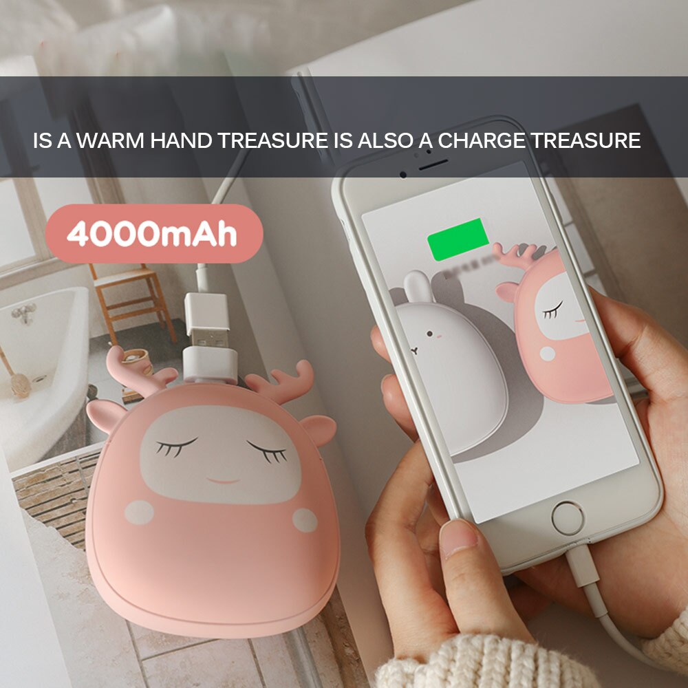 Mini Heater Draagbare Handwarmer Oplaadbare Handige Heater Pocket 4000 Mah Powerbank Usb Nachtlampje Home Reizen Verwarming