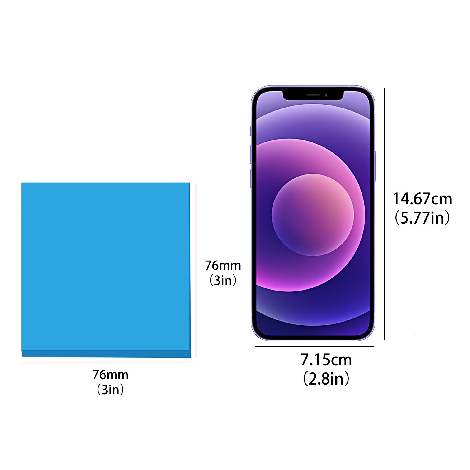 100 Sheet Solid Color Memo Pad Students Sticky Notes Self-Stick Notepad Office Planner School Stationery Supplies