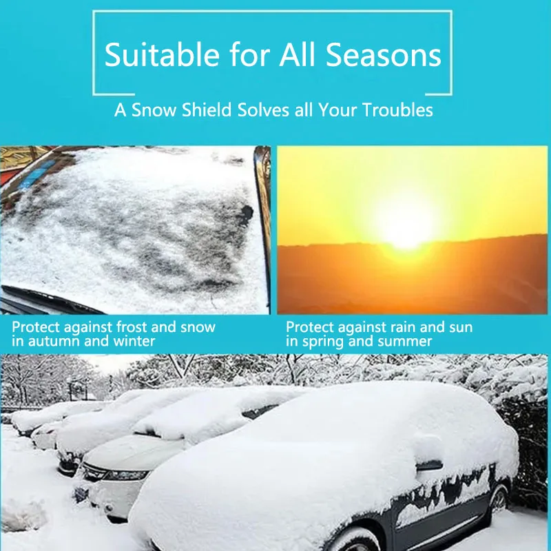 LEIBOO Magnetische Auto Sneeuw Schild Vorst Preventie Vorst Auto Cover Auto Voorruit Zonnescherm Verdikte Sneeuw Schild Auto Jas