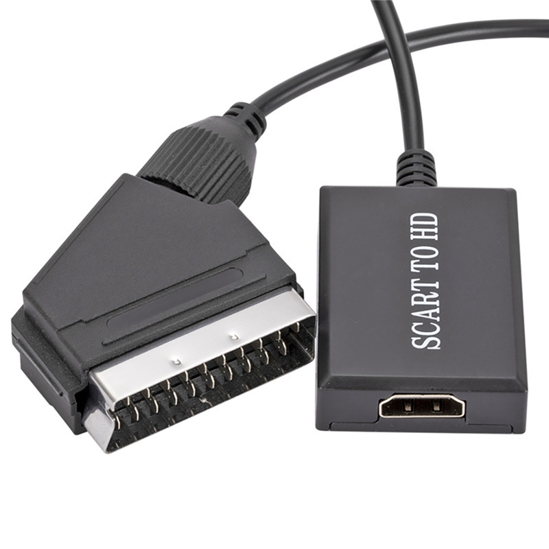 1080P SCART to HD Audio and Video Cable Box Adapter HD 1080P Video Conversion