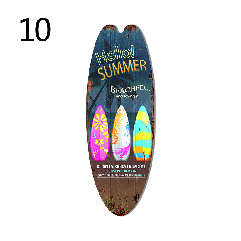 Mini kleine surfplank muur hangende houten bord strand decor tropische bar muur decor Welkom bij paradijs deurbord voor thuiskamer