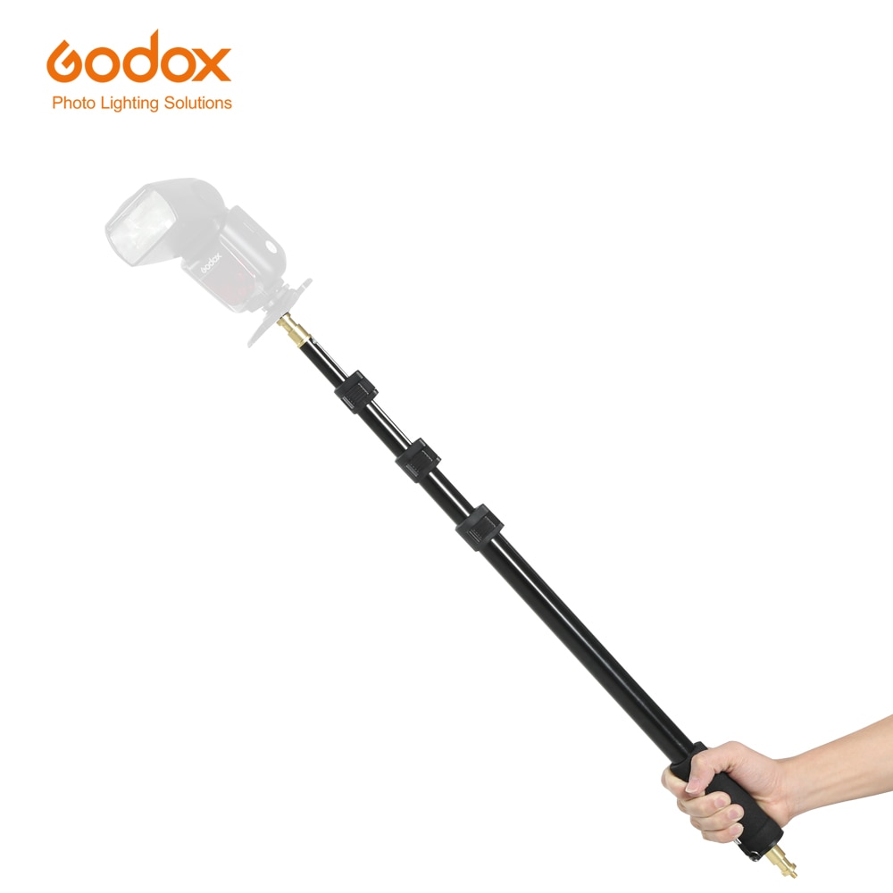 Godox 55~160cm Pole 21-63" Portable Light Boom Rod Pole Stick 1/4" Male Thread for WITSTRO Flash AD180 AD360 Studio Accessories