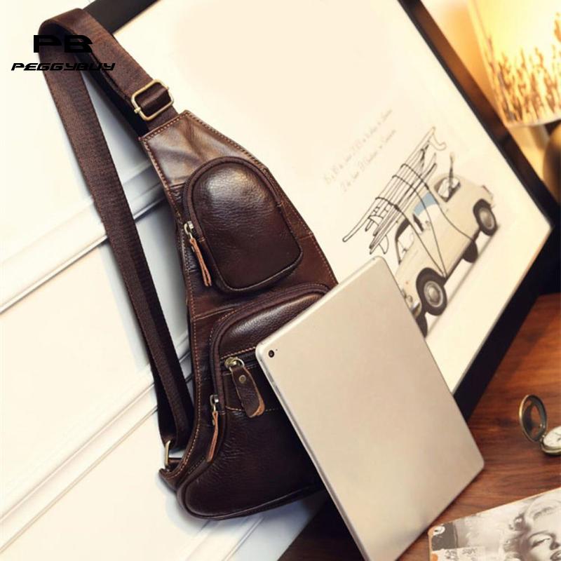 Lederen Taille Zakken Crossbody Tassen Voor Mannen Schouder Riem Tassen Reizen Borst Telefoon Pouch Taille Borst Packs Bolsas Purse