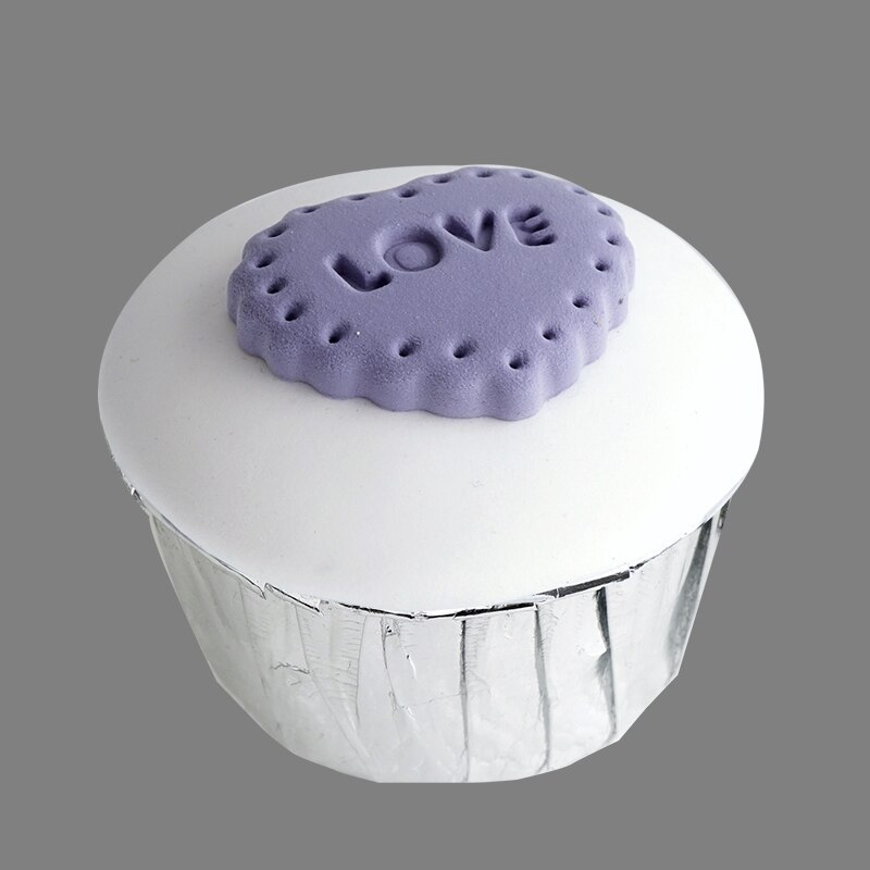 Paars simulatie fondant cake Cupcake model: Beige